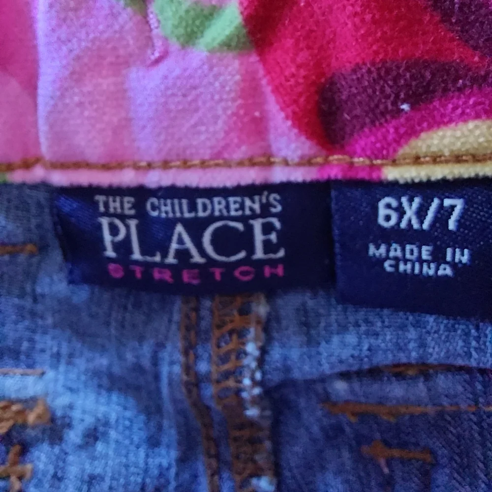 Girls Stretch Jeans by The Children's Place, Florals and Butterflies, 6X…